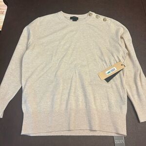 Donna Karan Women's Sweater with Gold Button Accents